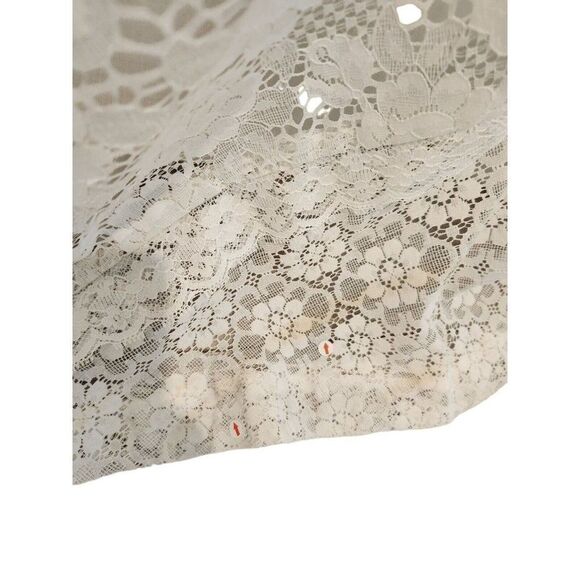 Vintage 70s Carefree Fashions White Lace Maxi Layered Patio Skirt M Boho Hippy - Picture 2 of 6